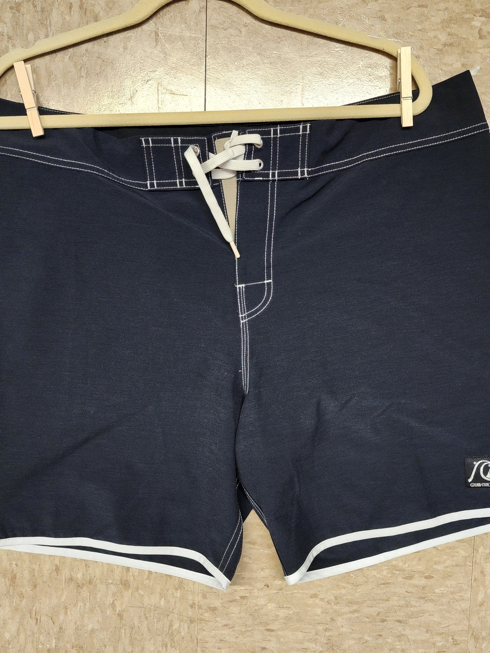 Quiksilver Board Shorts Mens Size 36 Black Swim Trunks Surf Beach Classic